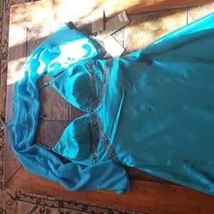 NWT Aspeed Design blue prom dress